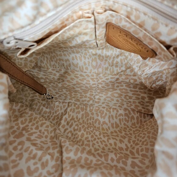 Brighton Barbados Hobo Ziptop Leather Boho Braided Strap Tan Shoulder Bag - Picture 2 of 14